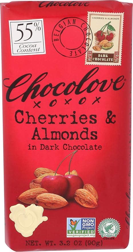 Amazon Chocolove Cherries Almonds In Dark Chocolate 3 2 Oz 90 G