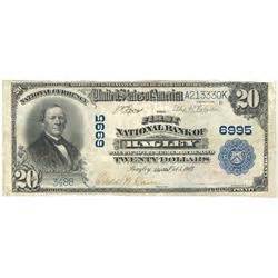 National Currency $20.00 bill from The First National Bank of Bagley ...