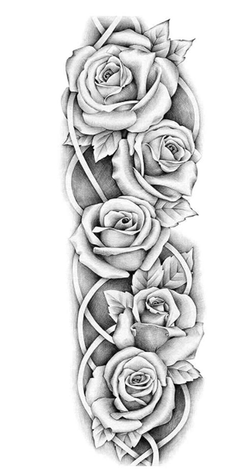 Pin By Richie Stutler On Rose Drawing Tattoo Rose Tattoo Sleeve Rose