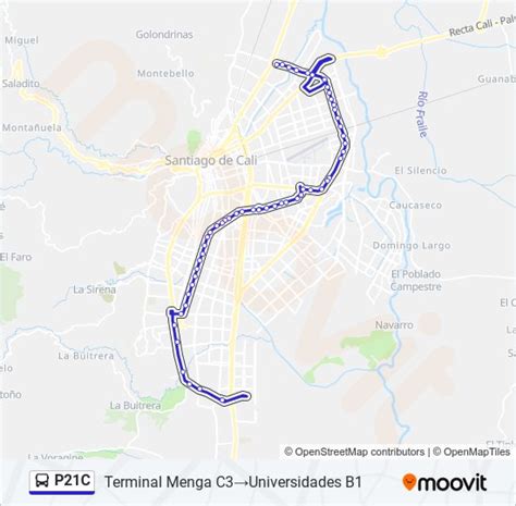 Ruta P21c Horarios Paradas Y Mapas Terminal Menga C3Universidades