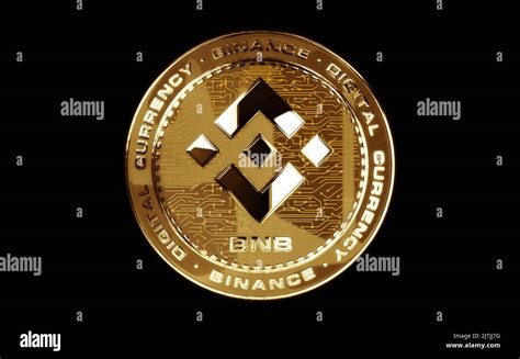 Binance Bnb Stablecoin Cryptocurrency Isolated Gold Coin On Green