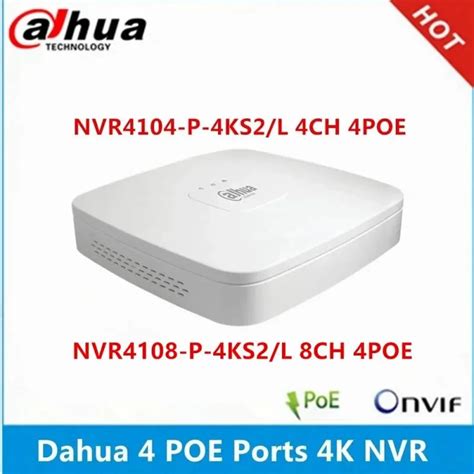 Dahua NVR4104 P 4ks2 L 4CH 4K 4 Channel Smart 1u 1HDD 4poe Network