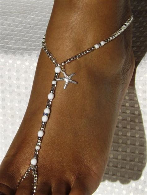 SALE 10 OFF Beach Wedding Barefoot Sandals Starfish Foot Jewelry