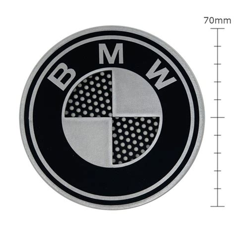 Badges de réservoir BMW en alu Logo Noir la paire Nine T Store