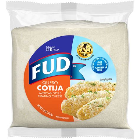 Fud Cotija Mexican Style Grating Cheese Oz Package Walmart