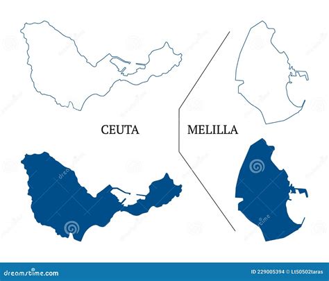 Ceuta Map Vector | CartoonDealer.com #104676718