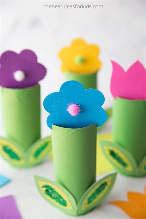 Toilet Paper Roll Flowers Craft - The Best Ideas for Kids