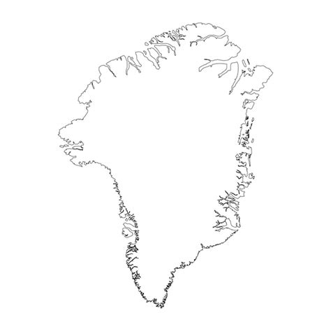 Premium Vector Highly Detailed Greenland Map With Borders Isolated On