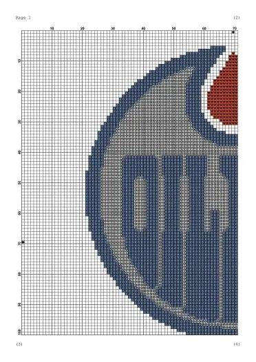 Edmonton Oilers Cross Stitch Pattern Cross Stitch Patterns Cross