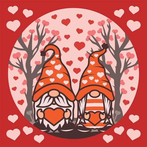 Valentine Gnome Shadow Box Background 44857454 Vector Art At Vecteezy