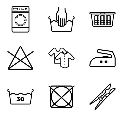 Wash Care Symbols Vector Download Free At Getdrawings Free Download