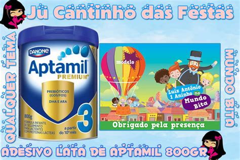 Adesivo Lata De Leite Aptamil 800gr Mundo Bita Elo7