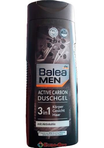 Гель Мужской Для Душа Balea Men Active Carbon 300ml Euro Opt