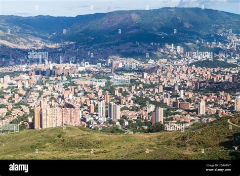 Aerial View Of Medellin Colombia Stock Photo Alamy