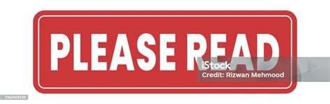 Please Read Sign Typescript Banner Poster Vector Template Icon Stock