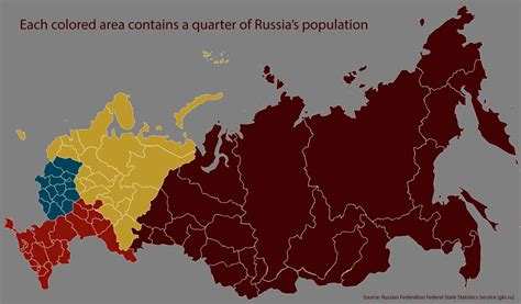 Russia Population Distribution Map | Cities And Towns Map