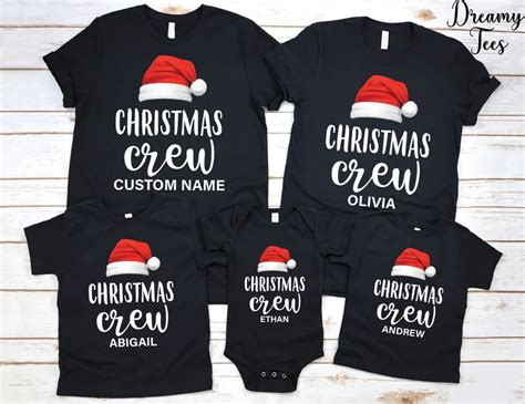 Custom Christmas Crew Shirts, Christmas Family Shirts, Santa Shirts ...