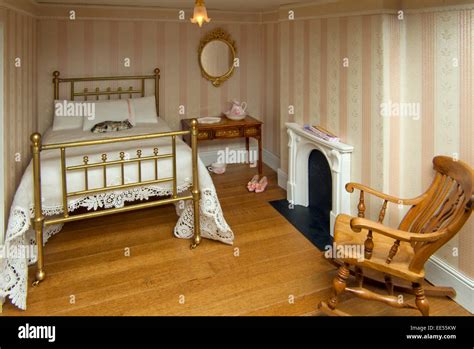 Regency Period Dolls House Showing The Miniature Interiors And