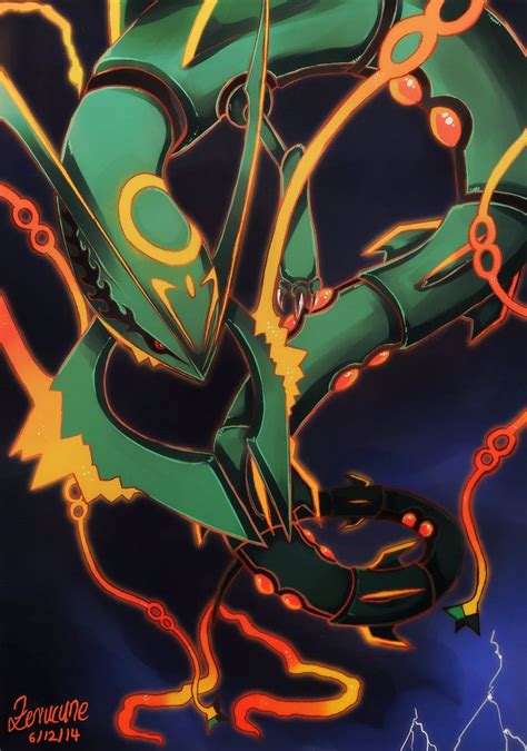 Mega Rayquaza Pokemon By Zerucune On Deviantart Pokemon Rayquaza