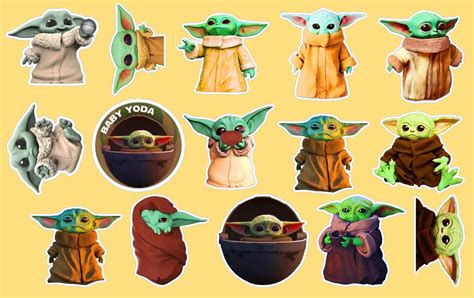 Premium Grogu Stickers Baby Yoda Sticker The Child Sticker Etsy