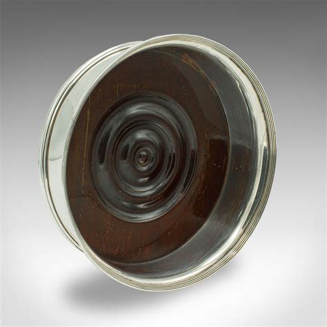 Antiques Atlas Vintage Wine Bottle Coaster English Silver Plate