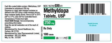 Methyldopa Fda Prescribing Information Side Effects And Uses