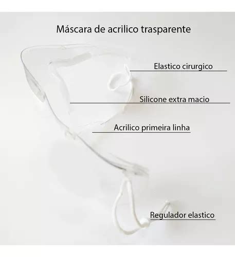 10 Máscara Acrilica Transparente face Shield Proteção Mebuscar Brasil