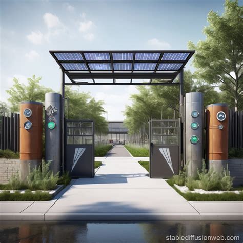 sustainable entrance gate  industrial park