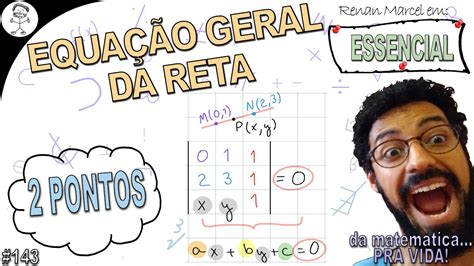 Como determinar a equação geral da reta conhecendo 2 pontos