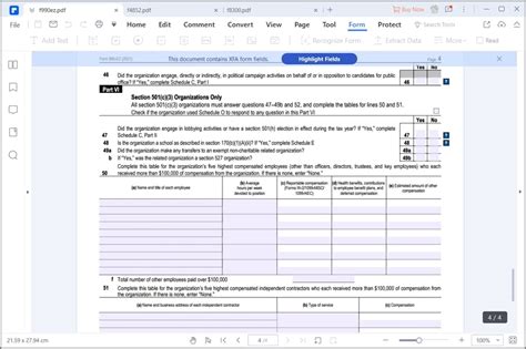 IRS Form 990 EZ Filling Instructions Before Working On It