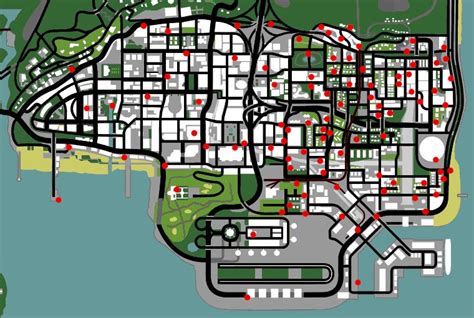 GTA San Andreas Mapa a localização das 100 pichações do jogo