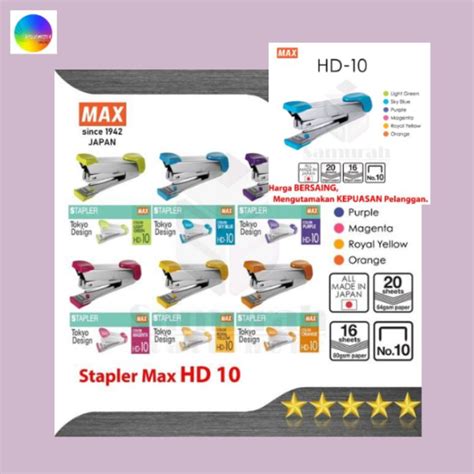 Jual Stapler Max Hd Mesin Staples Tangan Hd Alat Strapler