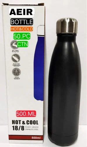 Cola Bottle AEIR Black Matte Stainless Steel Hot And Cold Insulated Vacuum Flask For Home At