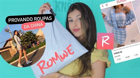 PROVANDO ROUPAS DA CHINA Cupom Romwe YouTube