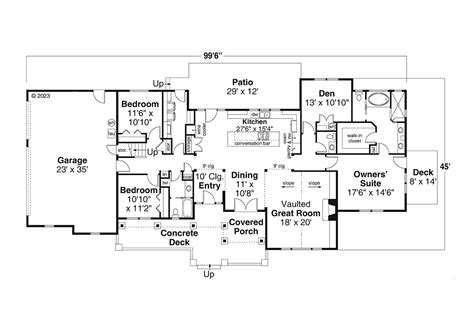 Ranch House Plans - 31-340 - Associated Designs