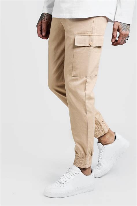 Cuffed Cargo Pants In Slim Fit