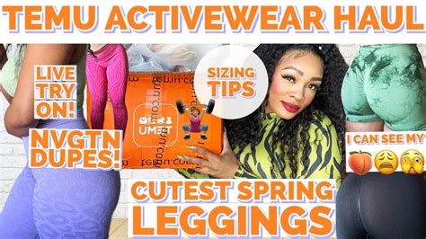 Huge Temu Activewear Haul Live Try On Sizing Tips High Quality