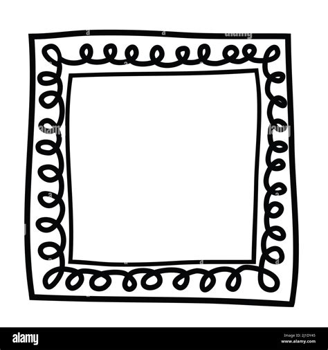 Hanging Doodle Picture Frame Clip Art