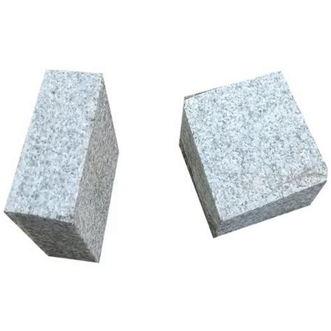 Solid Grey Natural Granite Cobblestone For Landscaping At Rs Sq Ft