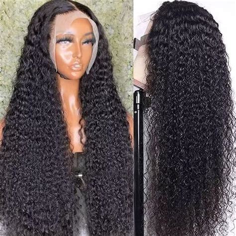 Zealady Kinky Curly Lace Front Wigs Human Hair 13x4 Hd