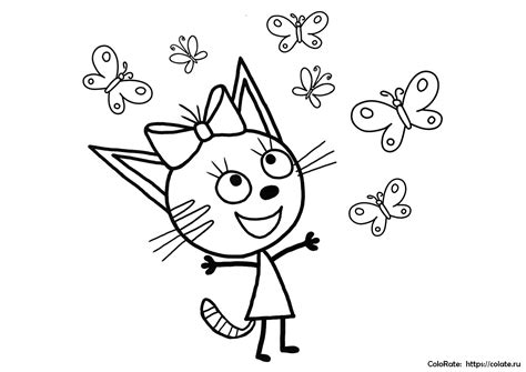 Раскраска Три Кота Для Детей 3-4 Лет Распечатать - HD фотoграфии