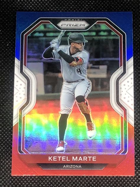 2021 Panini Prizm Baseball Blue White Red 41 Ketel Marte Arizona