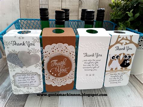 Wedding Favor Wine Bottle Tag Label Idea With Stampin Up Wine