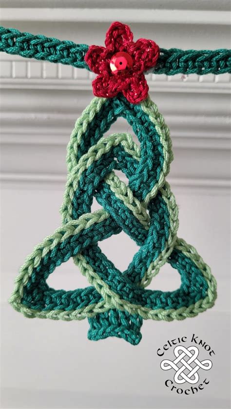 Crochet Christmas Garland Celtic Pattern Celtic Knot Crochet