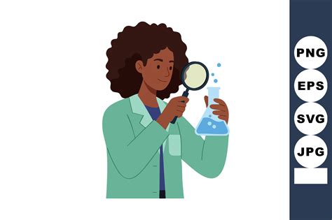 Scientist Examining Chemical Reaction Wi Graphic by DesignVectx