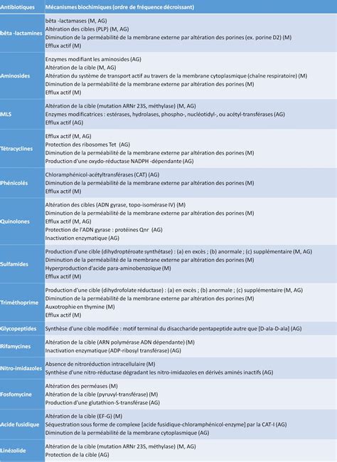 M Canismes De R Sistance Aux Agents Anti Infectieux Antibiotiques