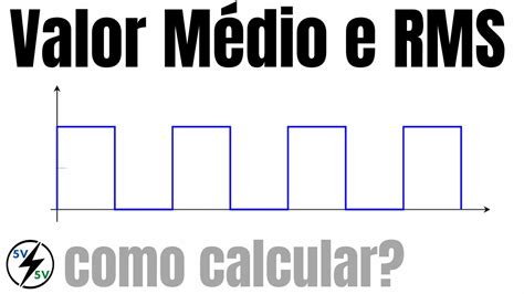 Cálculo do valor MÉDIO e RMS de uma ONDA QUADRADA não alternada YouTube