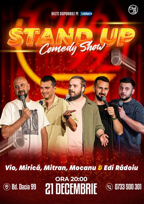 Bilete Stand up Comedy cu Vio Sergiu Mirică Mitran Alex Mocanu Edi