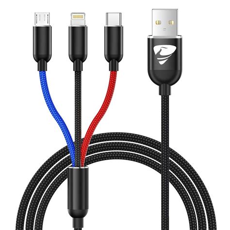 Multi Charging Cable 3 In 1 Multi Charge Xuduo Nylon Braided Multiple