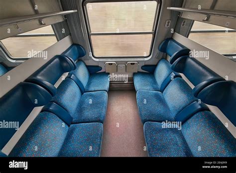 Passenger Train Interior Empty Stock Photo Alamy